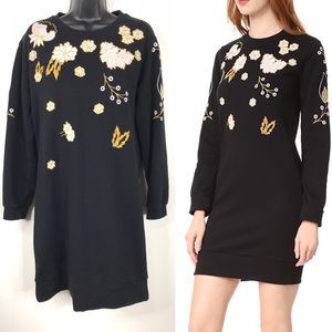 Whistles Black Embroidered Sweatshirt 